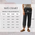 thumbnail image 2 of TEMOFON Linen Pants for Women Capris Summer Cropped Tapered Leg with Pockets Elastic Waistband Chinos Eyelet Ankle Hem Cotton Black 2XL, 2 of 9