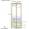 thumbnail image 3 of Bingirl Corner Coat Rack with Shoe Bench Entryway Corner Hall Tree with 6 Double Hooks Corner Clothes Rack with Storage Corner Tree with Organizer Shoe Bench Shelf for Entryway Hallway Closet, 3 of 6