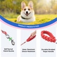 thumbnail image 3 of Chew Proof Chain Dog Leash 5.5ft Heavy Duty Dog Leashes Metal Pet Chain Lead with Soft Rope Handle for Medium Large Dogs, 3 of 3