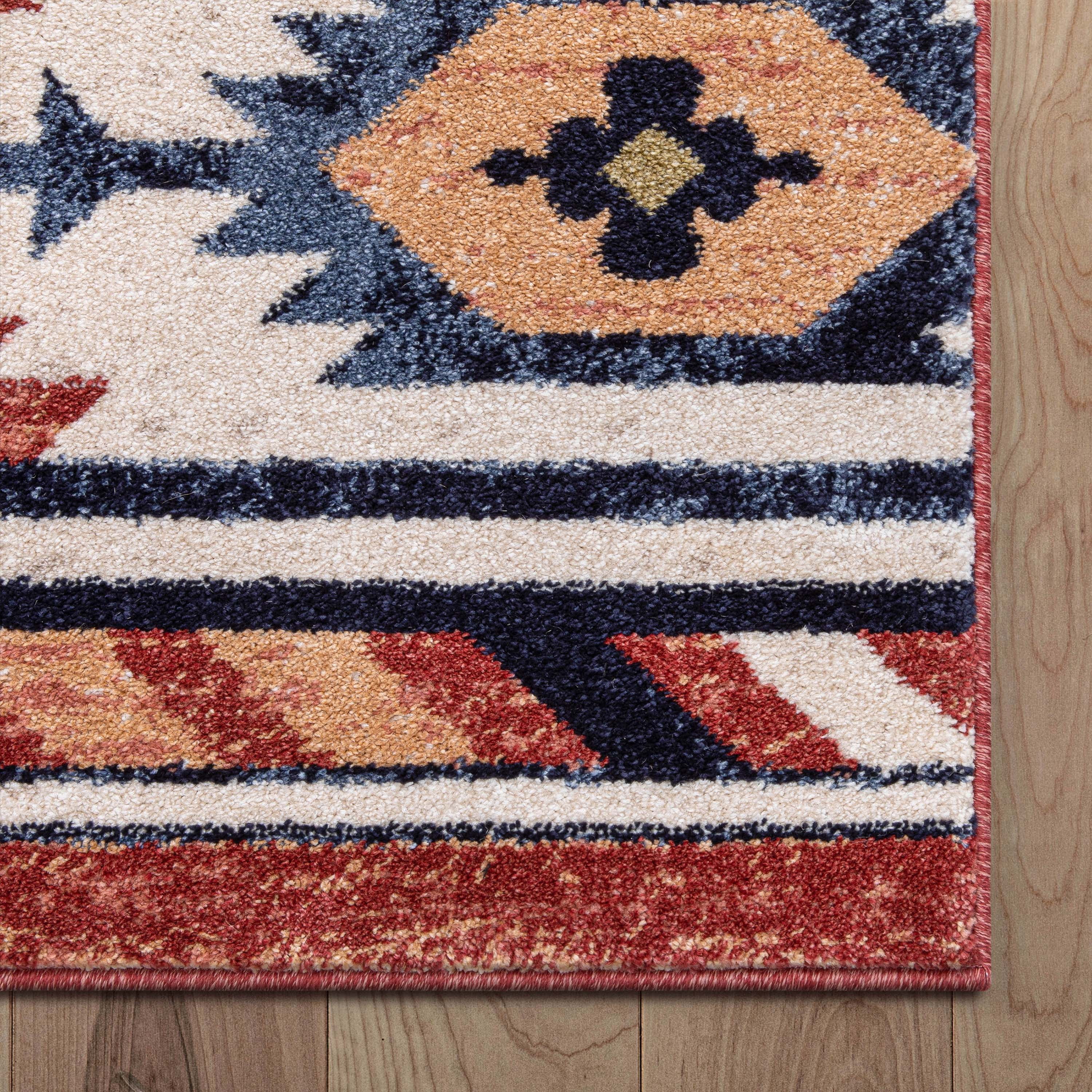 Well Woven Tulsa Lea Bohemian Southwestern Crimson 6'7" x 9'3" Area Rug