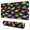 Black Colorful Dinosaurs-3, variant on Long Mouse Pads for Desk,Black Colorful Dinosaurs Pattern Desk Mats on Top Of Desks, Desk Mouse Pad Extra Large with 3mm Non-Slip Base and Stitched Edge for Gaming,Office,Work,Home 31.5"x11.8"