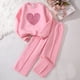 thumbnail image 5 of Cowsor Little Girls Outfits 2 Piece Toddler Long Sleeve Sweatshirt Leggings Pants Clothing Set, 5 of 5
