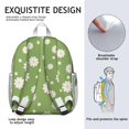 thumbnail image 4 of Boho Daisy Backpack for Teens - Breathable Padded School Bag with Spacious Compartments (White, Bloom, Artistic), 4 of 5