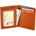 thumbnail image 2 of Men's Slim Front Pocket Wallet -  Blocking, Thin Minimalist Bifold Design,  - ID Badge Window and 5 Sleeves for , Credit and Debit Cards, Driver's License - Brown, 2 of 6