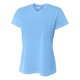 thumbnail image 1 of Camiseta de mujer con escote en V y malla ojo de pájaro AZUL CLARO XL A4 NW3254, 1 of 1