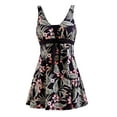 thumbnail image 2 of Wantdo Women's Plus Size Swimdress One-Piece Bathing Suit Swim Dress Tummy Control Shale Flower 18/20 Plus, 2 of 8