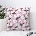 thumbnail image 4 of Wukai Pineapple Flamingo Premium Polyester Fleece Pillow Covers with Hidden Zipper Closure,Luxuriously Soft and Durable-18"x18", 4 of 7