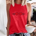 thumbnail image 1 of UPPADA Débardeurs Grande Taille pour Femmes Décontracté Sans Manches T-Shirts Graphiques Surdimensionnés Cœur Sans Manches T-Shirts Graphiques Rouges,S, 1 of 4