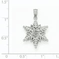 thumbnail image 2 of Pendentif Flocon de Neige 2 Niveaux en Or Blanc 14K Poli et Texturé, 2 of 2