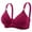 Wine, variant on Gymayou Breathable Gather Bra for Women No Underwire Anti-Sagging Bralette Soft Skin-Friendly Comfortable Support Full Coverage Bras Beige 36