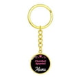 thumbnail image 4 of Dog Mom Keyring Clumber Spaniel Mama Circle Keychain Stainless Steel or 18k Gold, 4 of 7