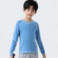 thumbnail image 3 of Hotiary Kids Summer Moisture Wicking Sports T-Shirt Round Neck Long Sleeve Solid Color Undershirt Quick Dry T-Shirt Boys & Girls Childs, 3 of 8
