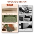 thumbnail image 6 of Pirecart Accent Chair, Reading Chair for Bedroom or Living Room, Mid-Century Single Sofa W/ Removable Cover & Wood Legs, Modern Upholstered Chenille Armchair, Green, 6 of 11