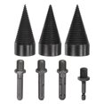 thumbnail image 1 of Uxcell 3-Pack Broca para Dividir Madera 38mm + 42mm + 45mm + 4 Mangos (Cuadrado + Redondo + Hexagonal + Pequeño Hexagonal) para Estufa/Finca, 1 of 6