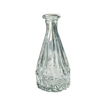 GQDIN Glass Bud Vase, Clear Small Flower Vases in Bulk, Vintage Glass Vases for Centerpieces, Mini Vase Floral Bottle for Rustic Wedding Home Table Decor, Floral Party Arrangements