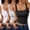 White -AB03, variant on IYYVV 3 Pack Womens Wide Strap Sleeveless Double Lined Square Neck Tank Tops for Summer Going Out Light Gray L