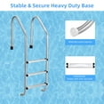 thumbnail image 4 of 3-Step Stainless Steel Pool Ladder – Non-Slip Heavy Duty Steps – Ergonomic Handrails – Rust-Resistant – Easy Assembly – 385 lbs Load – 3 Steps, 4 of 6