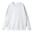 thumbnail image 5 of Lumtrix Oversized Sweatshirts for Women No Hood Crewneck Loose Fit Fleece Pullover Tops Fashion Fall Clothes 2026 White 2XL, 5 of 5