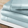 Superior 4-Piece 400-Thread Count Light Blue Egyptian Cotton Sheet Set, Full - Deep Pocket