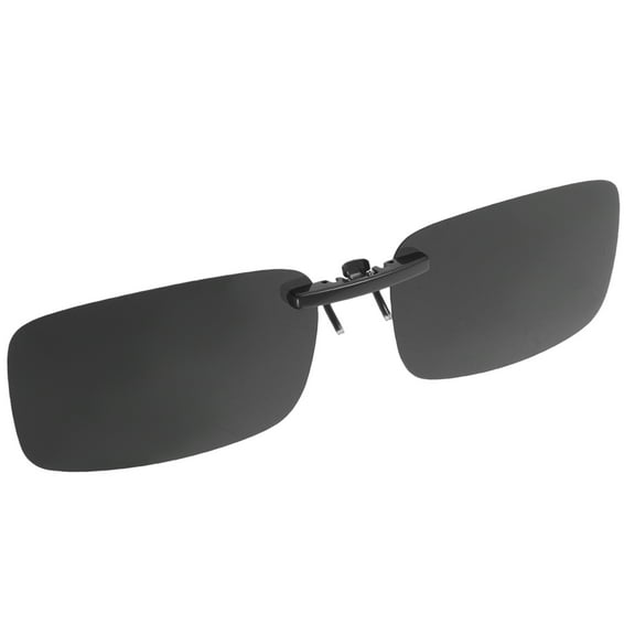 Milisten Unisex Polarized Clip on Sunglasses Black Frameless for Glare Reduction Outdoors