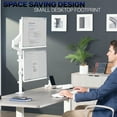 thumbnail image 5 of VIVO White Extra Tall Dual 17" to 32" Monitor Mechanical Spring Stand Desk Mount, 5 of 9
