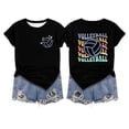 thumbnail image 3 of Graphic Tees for Women Graphic Print Short Sleeve T Shirt with Everyday Wear Comfort Casual Crew Neck Top for Women’s Wardrobe Black L, 3 of 3