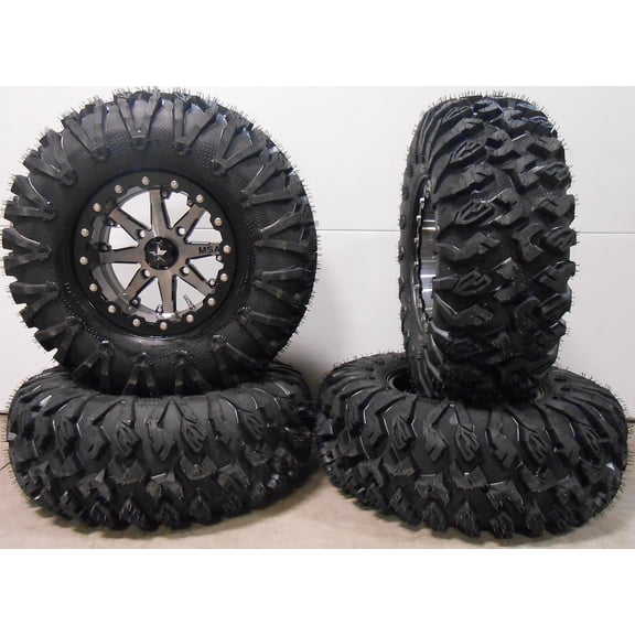 MSA Lok 14" UTV Wheels 27" MotoClaw Tires Polaris RZR XP 1000 / PRO XP / Ranger XP 900/1000