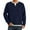 Navy, variant on Long Sleeve Sweaters Men's Autumn And Winter 2 In 1 Outdoor Casual Style Long Sleeve Knitted Sweater Jacket(Black)