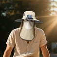 thumbnail image 6 of Solar Powered Sun Hat with Cooling Fan - Wide Brim Outdoor Hat with Detachable Face Cover & 3-Speed USB Rechargeable Fan for Fishing, Hiking & Yard Work, 6 of 9