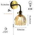 thumbnail image 2 of FSLIVING Customizable Brown Grass Wall Sconces Industrial Plug-In E26 Light, 2 of 7