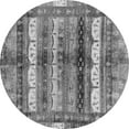thumbnail image 1 of Ahgly Company Indoor Round Abstract Gray Modern Area Rugs, 4' Round, 1 of 4