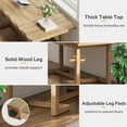 thumbnail image 3 of Tribesigns 63-Inch Computer Desk, Rectangular Writing Table with Solid Wood Legs and Thickened Desktop for Home Office, 3 of 5