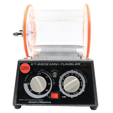 

Jewelry Tumbler Polisher 3KG 6.6Lb Rotary Barrel Polishing Machine Bidirectional Rotation Time/ Speed Switchable for Coins Metal Rust Removal Surface Polishing Finishing (EU Plug)
