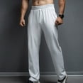 thumbnail image 4 of Styesk Men's Pants Men Foot Binding Solid Color Elastic Waist Draw Rope Pocket Sweatpants Trousers, 4 of 4