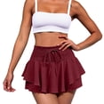 thumbnail image 4 of Kvture Women's Mini Skirt High Waisted Layered Ruffle Skirts Tiered Short Skirt Lingerie Y30K M, 4 of 8