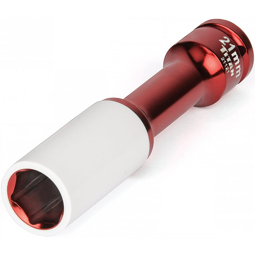 Titan 21121 Extra Long Lug Nut Socket 21mm 1/2 Inch Drive