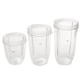 thumbnail image 4 of 7 Pcs for Juicer Parts: 6Pcs 3 Replacement Cups + 3 Lids & 1Pcs Extraction Blade 600W Straight Blade Gasket, 4 of 8