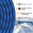 thumbnail image 4 of 10.5 mm Static Climbing Rope 10M(32ft) 20M(64ft) 30M(96ft) 50M(160ft) 70M(230ft) Outdoor Rock Climbing Rope, Escape Rope Ice Climbing Equipment Fire Rescue Parachute Rope, 4 of 7