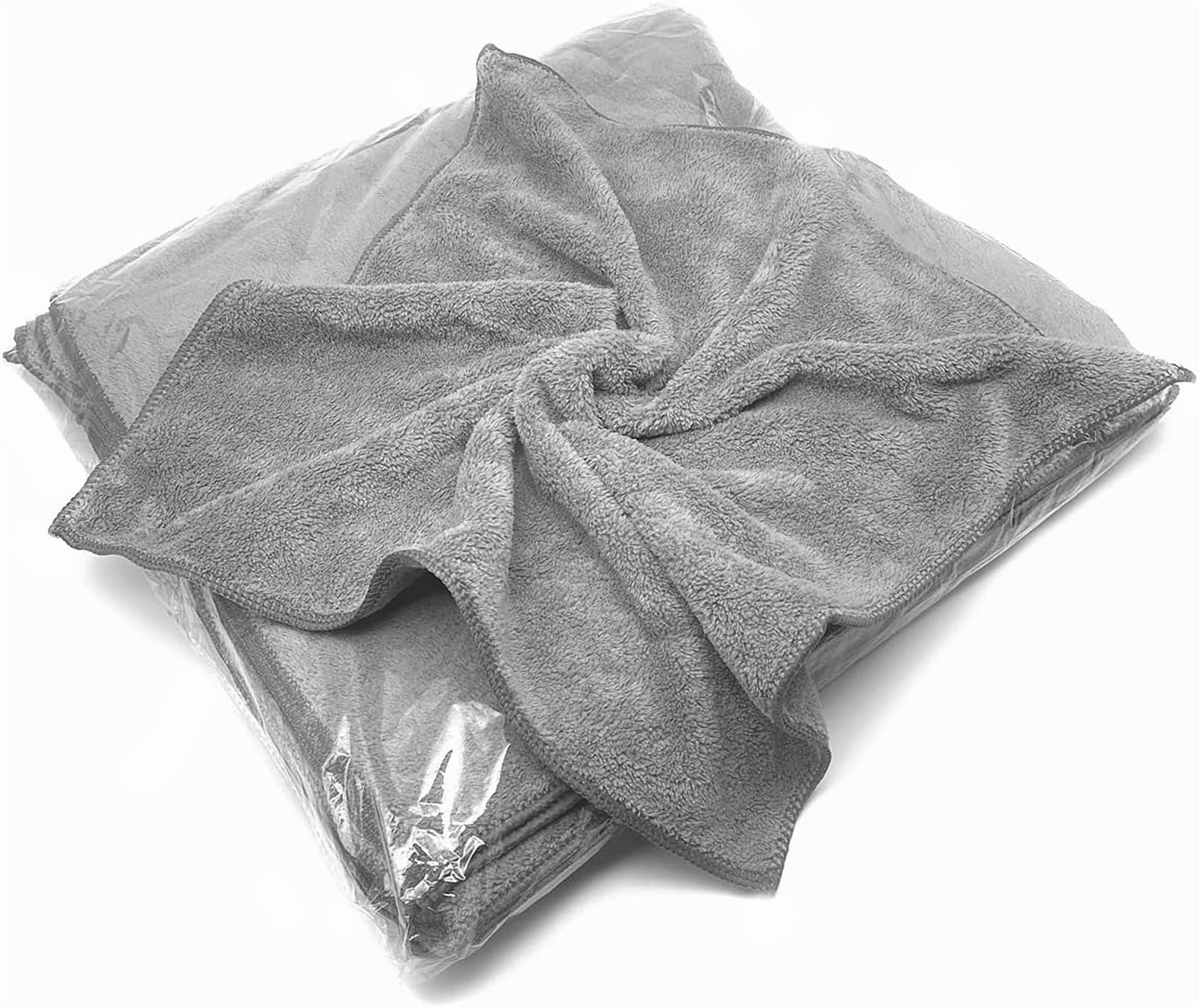Microfiber Towels High Plush All Purpose Cleaning Cloths, Pack of 10, Size 16"x16", for Household and Professional Polishing Wax Removal Car Auto Detailing Drying