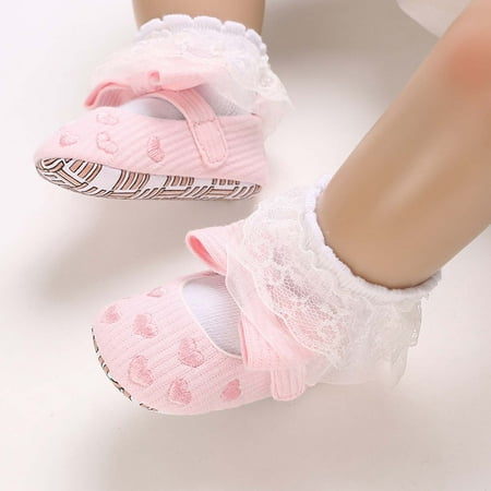 

Leutsin Valentine s Day Baby Girls Princess Shoes Cute Bow-knot Fashion Solid Color Shoes Casual Soft Sole Shoes