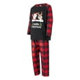 thumbnail image 3 of Gureui Matching Family Christmas Pajamas Set , Long Sleeve Cute Cartoon Print Tops + Plaid Pants Set Sleepwear, 3 of 9