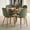Green, variant on NORDICANA Small Dining Table Set for 4, Modern Round Dining Table with 4 Teddy Fleece Dining Chairs in Metal Legs, Easy Assembly for Compact Spaces - White
