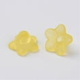 thumbnail image 3 of 500gs Transparent Acrylic Beads Flower Frosted Yellow 10x5mm Hole: 1mm about 4600pcs/500g, 3 of 3