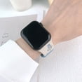 thumbnail image 3 of Silicone Band for Apple Watch 38mm 40mm 41mm 42mm (S10), Cute Butterflies Floral Engraved Soft Sport Band Adjustable For Apple Watch Series 10 9 8 7 6 5 4 3 2 1 SE, Blue, 3 of 6