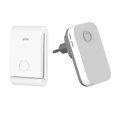 thumbnail image 1 of Self-generating wireless doorbell 150 meters IPX4 waterproof electronic chime, 1 plug-in bell receiver with 1 kinetic transmitter, 38 melodies at 4 vo, 1 of 5