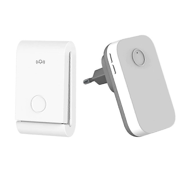 Self-generating wireless doorbell 150 meters IPX4 waterproof electronic chime, 1 plug-in bell receiver with 1 kinetic transmitter, 38 melodies at 4 vo
