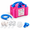 Rose Red, variant on Electric Balloon Pump, Rose Red, 4-in-1 with Triple Inflating Ports, Includes Arch Strip Kit