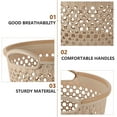 thumbnail image 6 of ELAYARD Clothes Storage Basket Coffee Color Large Capacity Hollow Design for Laundry Room, 6 of 8