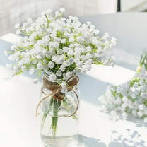 Xecvkr 4 Pack Baby Breath Artificial Flowers Fake Gypsophila Bouquet Realistic Plastic Stems for Wedding Home Decor 7.48 Inches Long