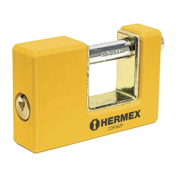 Candado antipalanca Hermex Cilindro de latón sólido 4 pernos combinación COR-85ZP 85 mm 54 mm 10 mm